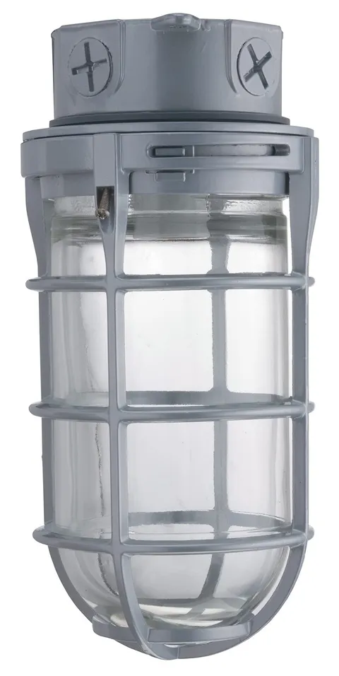 Lithonia Lighting Jelly Jar Light Fixture, Incandescent Utility Vapor Tight