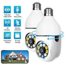 Security Camera Wireless WIFI Light Bulb for Home Outdoor with Night Vision 1080