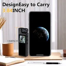 Mini Body Camera for Sports, Audio Video Recording, Night Vision, 180° Adjust