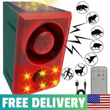 Solar Outdoor Motion Sensor Alarm with 130dB Security Sound – Wildlife Deterrent