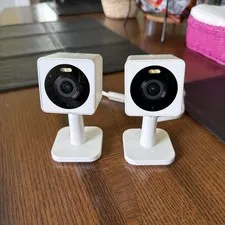 2 Wyze Cam OG Wired Indoor/Outdoor Smart Home Security Camera White
