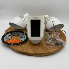 Ring Floodlight Cam Wired Plus Surveillance Camera - White Outdoor