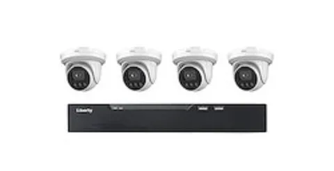 Liberty L3 4CH, 2TB  NVR with 4-4MP, 2.8MM 100' IR Turret cameras-#L3NVR4KIT4C