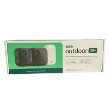 Blink Outdoor 2K+ (Newest Model) Wireless 2 Camera Smart Security System Black