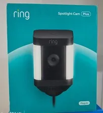 Ring Spotlight Cam Plus, Plug-In (newest model) HD video , Two-Way Talk - Black