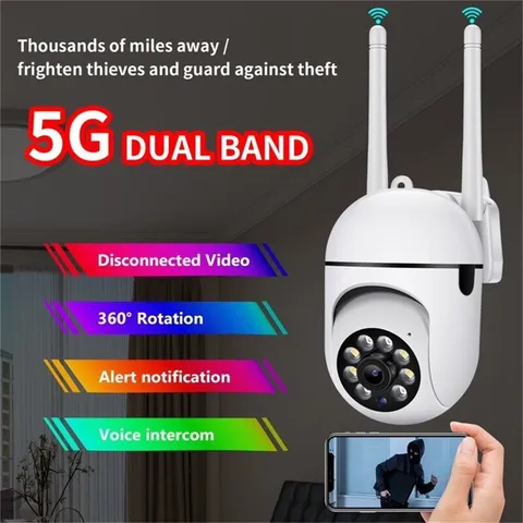 Security Cameras,2.4Ghz & 5G Wifi Cameras Home Security,1080P Dome Surveillance