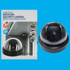 Dome Style Imitation CCTV Security Camera with LED Indicator, Wall Ceiling Mount