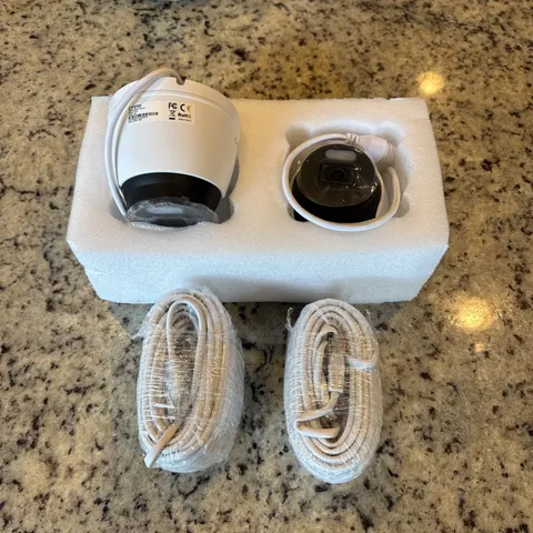 (2) 4K 8mp PoE IP Vandal Dome Turret Camera IR Mode Outdoor/Indoor Metal Housing