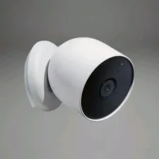 Google Nest Cam Outdoor/Indoor Camera Snow GA01317 W/ Power Cord And Transformer