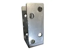 2x4 HD Bar Holder Door Security Barricade with Open Top Slim Mount Galvanized
