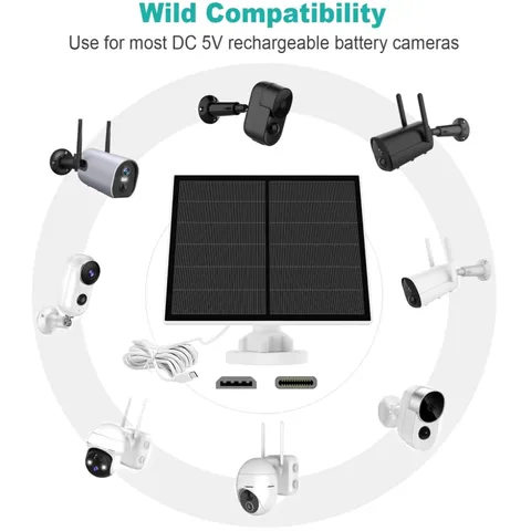 Solar Panel Kit for Wireless Security Cameras, 3 Pack