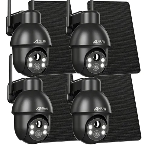 ANRAN 5MP Wireless Pan/Tilt Solar Battery Powered Security Cameras Audio Outdoor