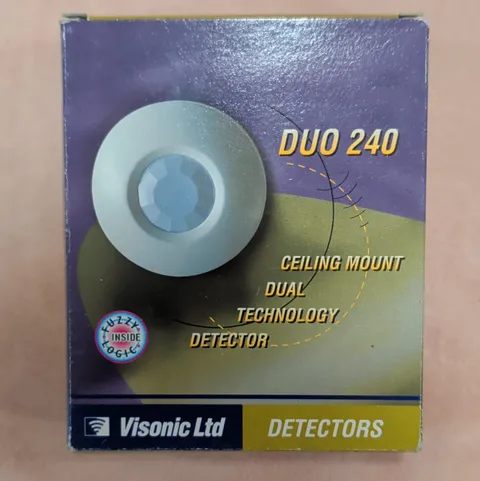 Visonic Ltd DUO 240 Wireless Ceiling Mount Dual Tech Motion Sensor 9m 0-1825-1