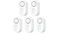 5pk Water Leak Detector 105dB Adjustable Alarm Dual Sensor Probes Basement Kitch