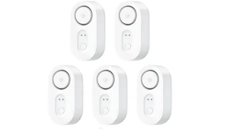 5pk Water Leak Detector 105dB Adjustable Alarm Dual Sensor Probes Basement Kitch