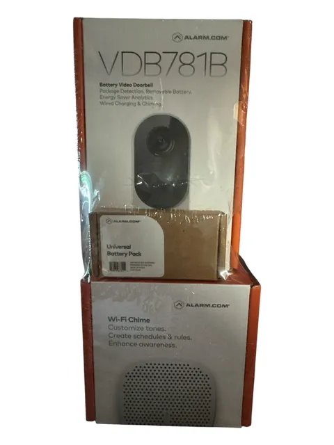 Alarm.com VDB781B Battery Video Doorbell Wi-Fi Chime Battery Pack Sealed
