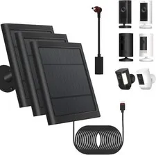 3 Pack - Solar Panel for Security Camera Spotlight Cam Plus/Pro(Battery) Stick