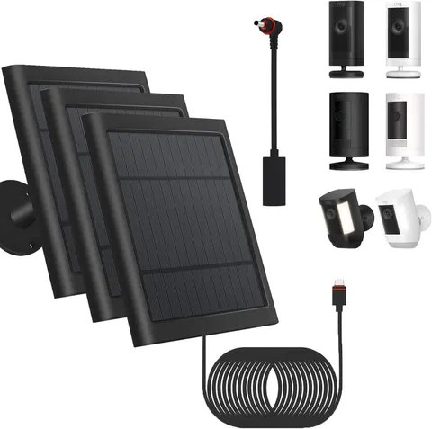 3 Pack - Solar Panel for Security Camera Spotlight Cam Plus/Pro(Battery) Stick