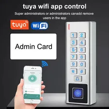 WiFi Tuya App Smart Fingerprint Door Lock Keypad RFID Card Reader Access Control