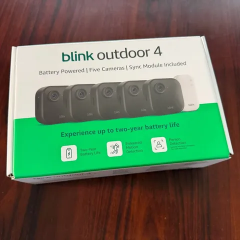 Blink Outdoor 4 Wireless Smart Security Camera Battery Powered 5-pack - New