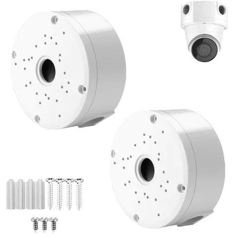 2 Pack Dome Camera Junction Box,Universal Dome Security Camera Mount Box, Bra...
