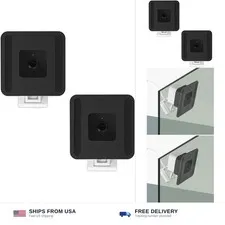 HOLACA Adhesive Window Mount for Wyze Cam v3/v3 Pro/v4 - Black, 2Pack