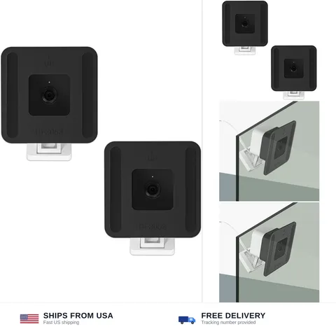 HOLACA Adhesive Window Mount for Wyze Cam v3/v3 Pro/v4 - Black, 2Pack