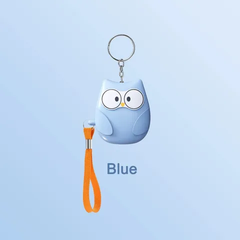 Cute Owl Personal Safety Alarm 130dB Self Defense Keychain LED Flashlight