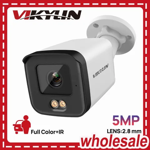 Vikylin 5MP Dual Light POE Camera Full Color IP Camera Outdoor Onvif Audio Home