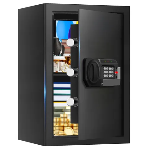 3.3 Cuft Large Home Safes Water and Fireproof, Anti-theft Document Safe for Home