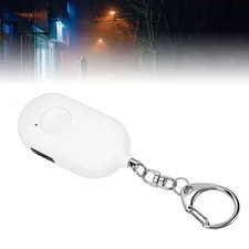 Personal Safety Alarm White IP44 Water Proof Rechargeable 130dB Alarm Siren