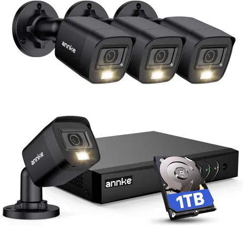 ANNKE 8CH 1080P H.265+ (4 Cameras) System 1TB HDD, 3K Lite, Wired CCTV *NEW*