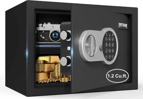 [ 1.2 Cu.Ft. ] Safe Box with Key,Digital Security Home Safe,Cabinet Safes for Mo