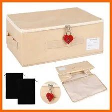 Discreet Toy box with lock,locking storage1, red lock, small | Locking storeg...