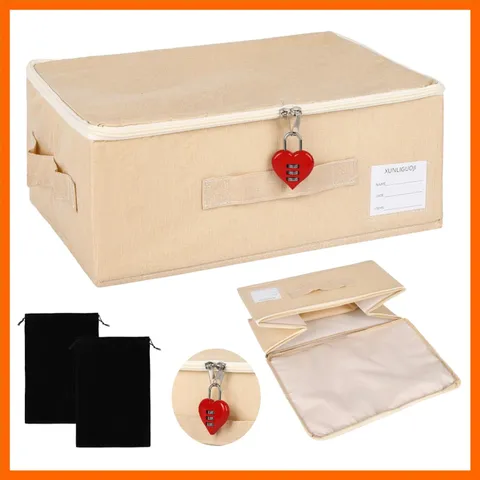 Discreet Toy box with lock,locking storage1, red lock, small | Locking storeg...