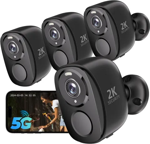 Rraycom 5G/2.4G Security Cameras Wireless Outdoor,4Pack Cameras System,AI Motion