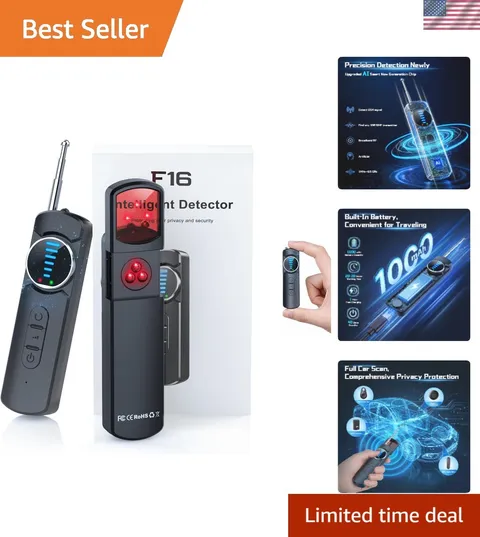 Portable 7-in-1 RF Signal Scanner for Hidden Cameras & Trackers | AI Chip Inside