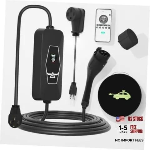 Level 2 EV Charger (WiFi, App, Plug and Play), 32 Amp, 240V Portable Electric