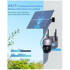 Wireless Outdoor 4G Camera - 20W Solar Panel - PIR Detection