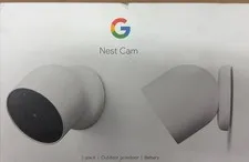 Google Nest Cam Battery Camera Snow 2 Pack- With All Contents- OPEN BOX
