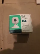 Blink Mini 2K+ Indoor Outdoor Plug-In Security Camera White Color Night Vision