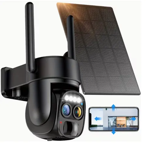 BEENOCAM QW6 Solar WiFi Outdoor Security Camera 4K,8X Zoom Night Vision Wireless