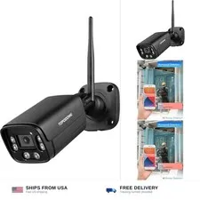 J10A ONVIF Bullet Outdoor WiFi Security Camera Black | 1080P, RTSP, Human Det...