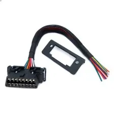 J1962 Female to Open Pigtail Cable Bracket OBDii Port Replacement Cable 1ft/30cm