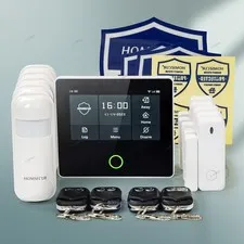 HOMSECUR Wireless WIFI 4G LCD Burglar Intruder Alarm System+PIR+5*Door Sensor