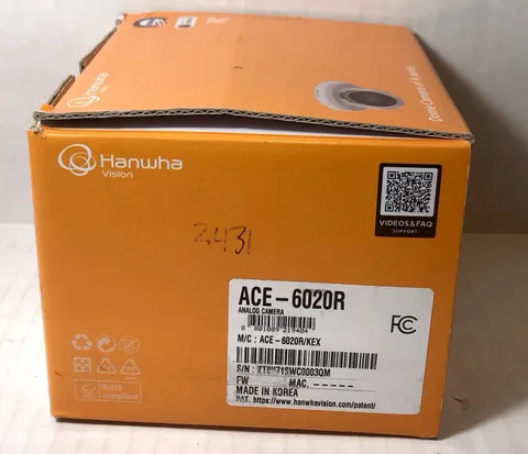 Hanwha Vision ACE-6020R 2MP AHD TVI CVI CVBS IR Camera Open Box