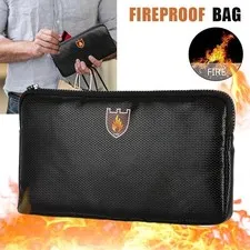 Fireproof Bag Fireproof Pouch Safe Secret 8.07*4.33*0.79inch /20.5*11*2 Cm