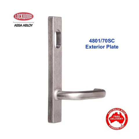 Lockwood 4801/70SC Exterior Plate-Square End Door Furniture-FREE POST