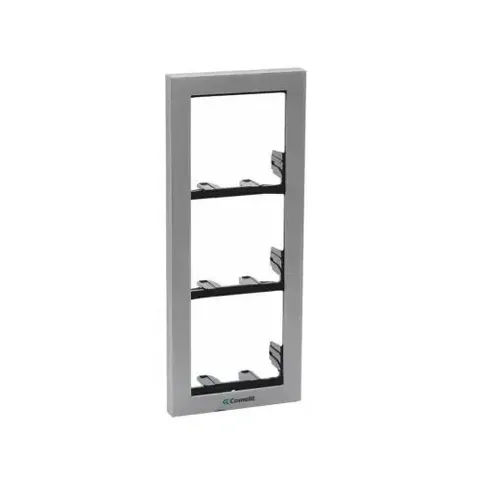 Comelit Ikal Series Frame 3 Modules Silver 3311/3S + 2 Modules 3334