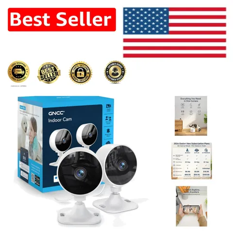 Two 1080P Indoor Cameras with Two-Way Audio & Motion Detection – Peace of Mind